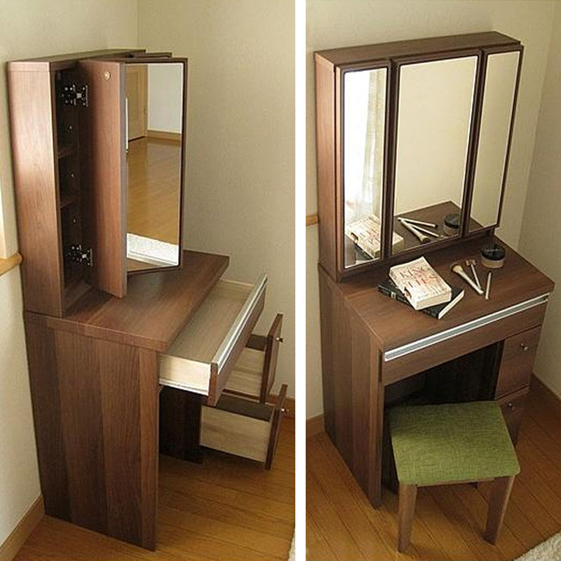 SALTY 580 THREE-SIDED MIRROR DRESSING TABLE SET