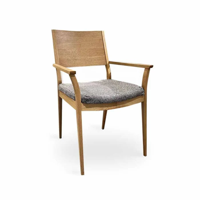 P-ADDITIONAL WOODEN GREY ARM CHAIR (DISPLAY)