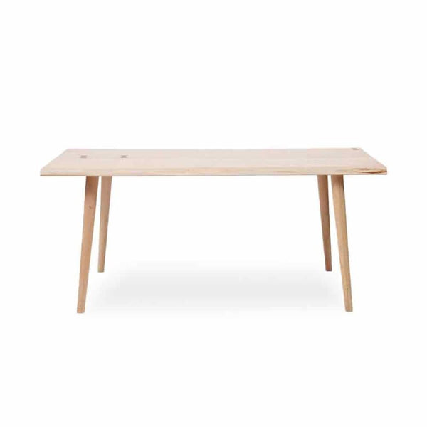NATURAL WOOD DINING TABLE WITH BUTTERFLY TENON (Display Sale)