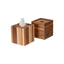 WOODEN SQUARE TISSUE BOX (OUTLET SALE)