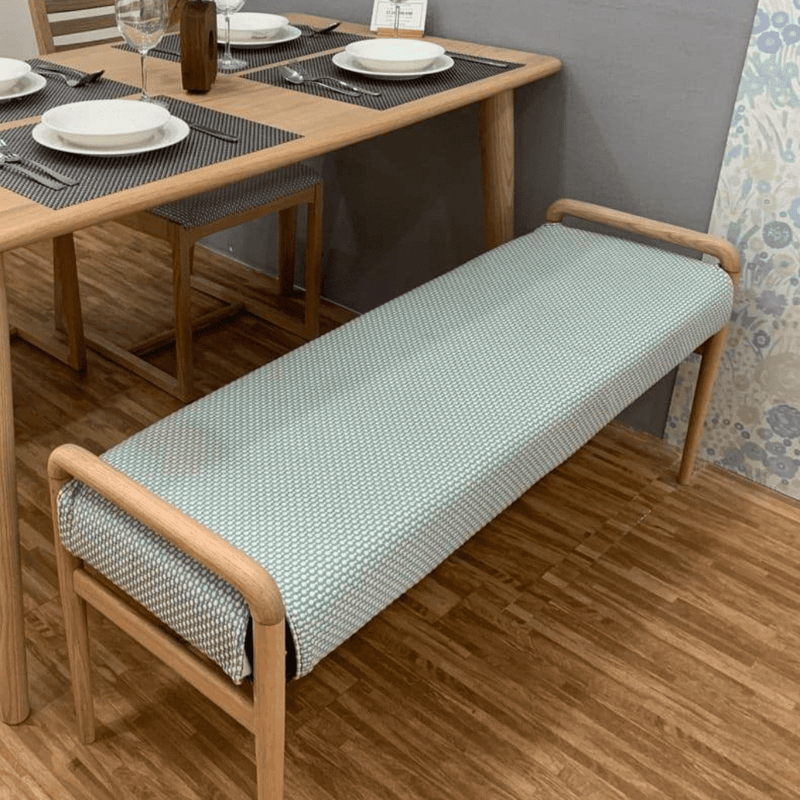 WOODEN ARM DINING BENCH