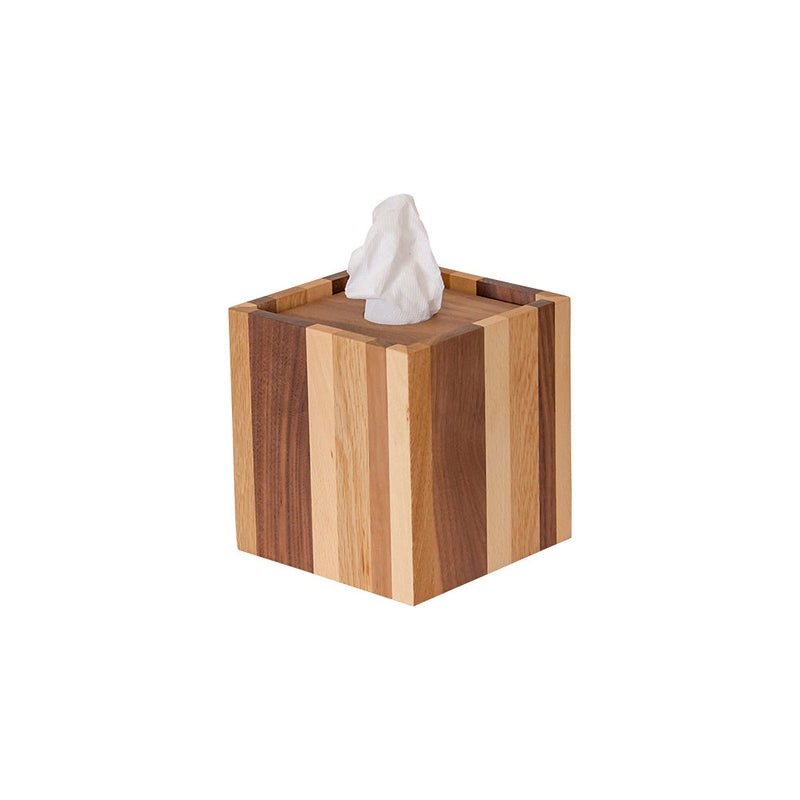WOODEN SQUARE TISSUE BOX (OUTLET SALE)