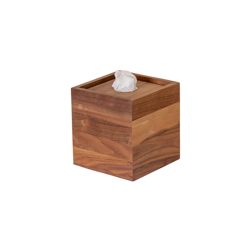 WOODEN SQUARE TISSUE BOX (OUTLET SALE)