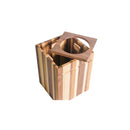 WOODEN STORAGE & TRASH CAN